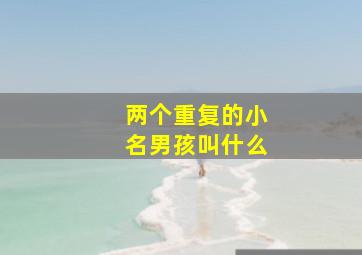 两个重复的小名男孩叫什么