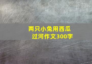 两只小兔用西瓜过河作文300字