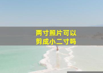 两寸照片可以剪成小二寸吗