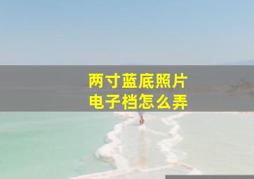 两寸蓝底照片电子档怎么弄