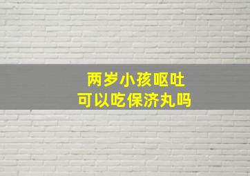 两岁小孩呕吐可以吃保济丸吗