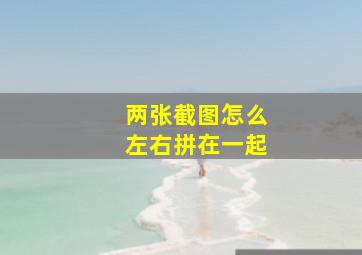 两张截图怎么左右拼在一起