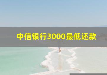 中信银行3000最低还款