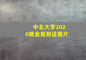 中北大学2020就业报到证图片