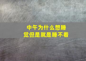 中午为什么想睡觉但是就是睡不着