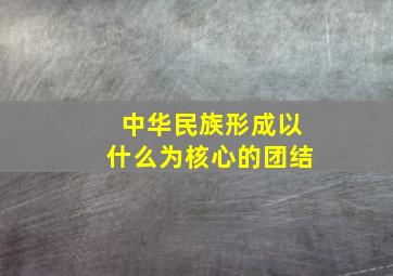 中华民族形成以什么为核心的团结