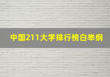 中国211大学排行榜白举纲