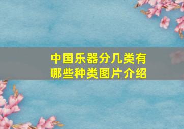 中国乐器分几类有哪些种类图片介绍