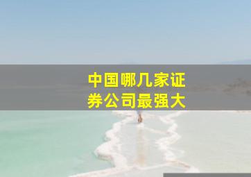 中国哪几家证券公司最强大