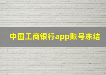 中国工商银行app账号冻结