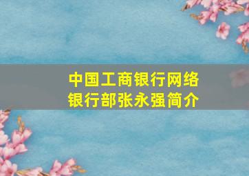 中国工商银行网络银行部张永强简介