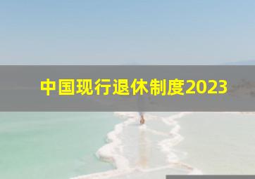 中国现行退休制度2023