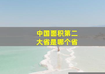 中国面积第二大省是哪个省