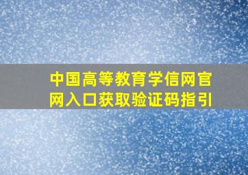 中国高等教育学信网官网入口获取验证码指引