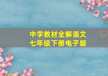 中学教材全解语文七年级下册电子版