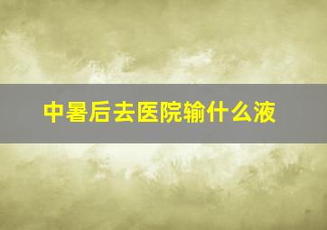 中暑后去医院输什么液