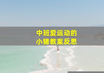 中班爱运动的小猪教案反思