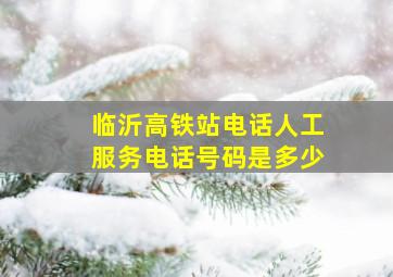 临沂高铁站电话人工服务电话号码是多少