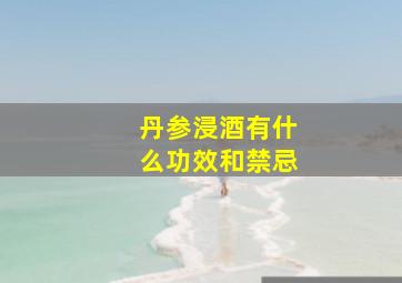 丹参浸酒有什么功效和禁忌