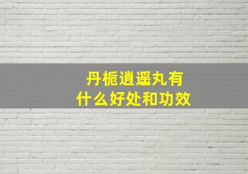 丹栀逍遥丸有什么好处和功效