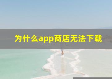 为什么app商店无法下载