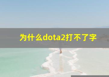 为什么dota2打不了字