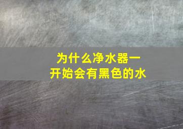 为什么净水器一开始会有黑色的水