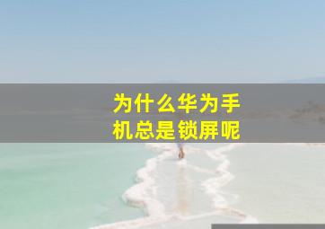 为什么华为手机总是锁屏呢