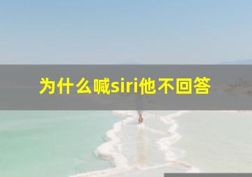 为什么喊siri他不回答