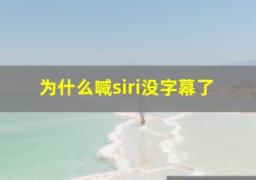 为什么喊siri没字幕了