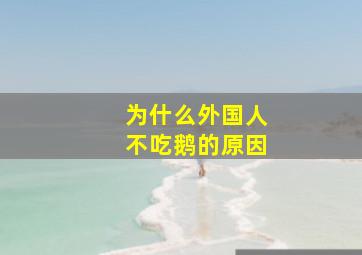 为什么外国人不吃鹅的原因