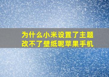 为什么小米设置了主题改不了壁纸呢苹果手机