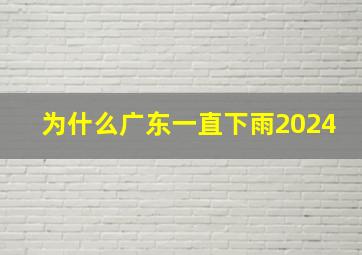 为什么广东一直下雨2024