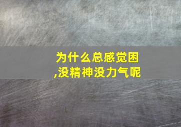 为什么总感觉困,没精神没力气呢