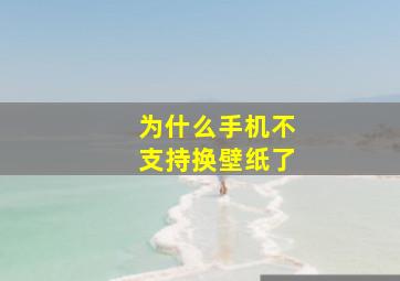 为什么手机不支持换壁纸了