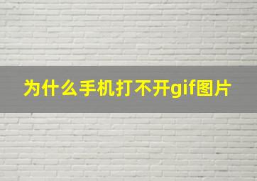 为什么手机打不开gif图片