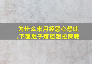 为什么来月经恶心想吐,下面肚子疼还想拉屎呢