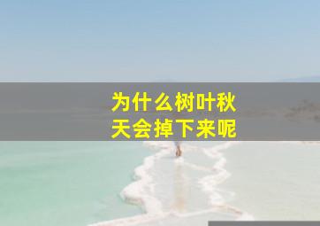 为什么树叶秋天会掉下来呢