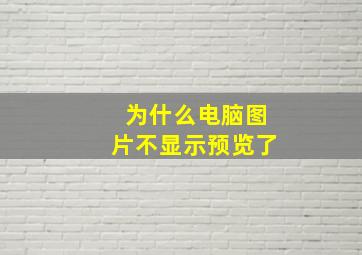 为什么电脑图片不显示预览了