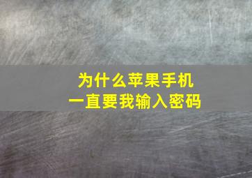 为什么苹果手机一直要我输入密码