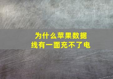 为什么苹果数据线有一面充不了电