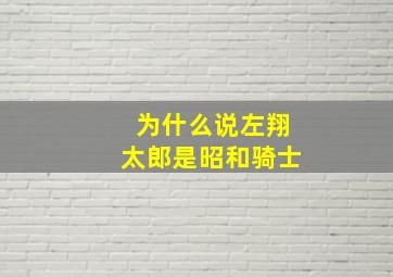 为什么说左翔太郎是昭和骑士