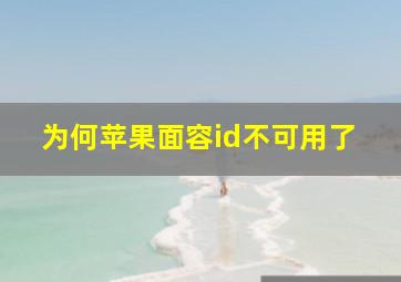 为何苹果面容id不可用了