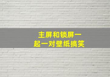 主屏和锁屏一起一对壁纸搞笑