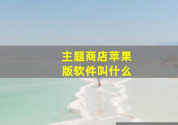 主题商店苹果版软件叫什么