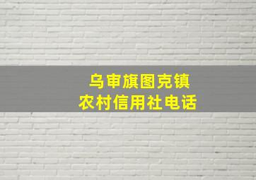 乌审旗图克镇农村信用社电话