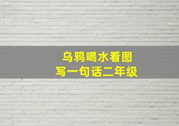 乌鸦喝水看图写一句话二年级