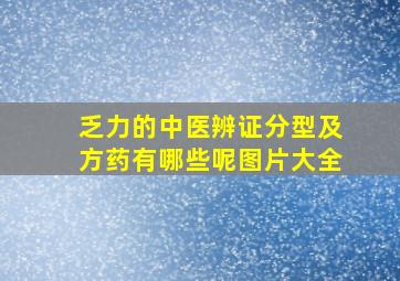 乏力的中医辨证分型及方药有哪些呢图片大全