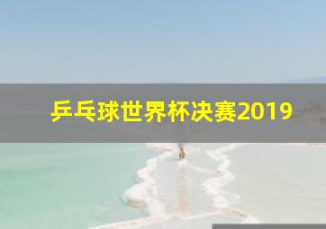 乒乓球世界杯决赛2019