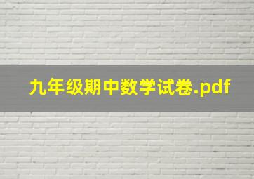 九年级期中数学试卷.pdf